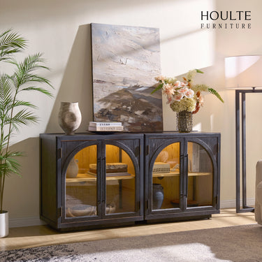 Alvar Arched 63″ Medienkonsole aus Eiche (2er-Set)