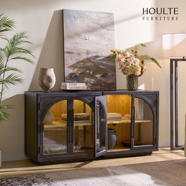 Alvar Arched 63″ Medienkonsole aus Eiche (2er-Set)