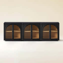 Alvar gewölbte 94,5-Zoll-Medienkonsole aus Eiche (3er-Set)