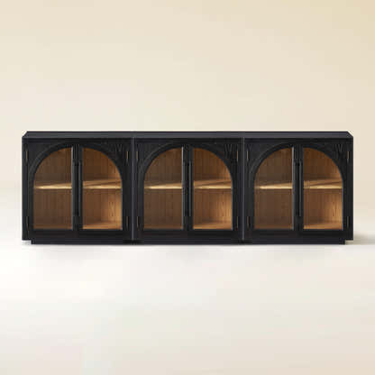 Alvar gewölbte 94,5-Zoll-Medienkonsole aus Eiche (3er-Set)