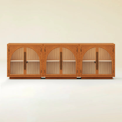 Alvar gewölbte 94,5-Zoll-Medienkonsole aus Eiche (3er-Set)