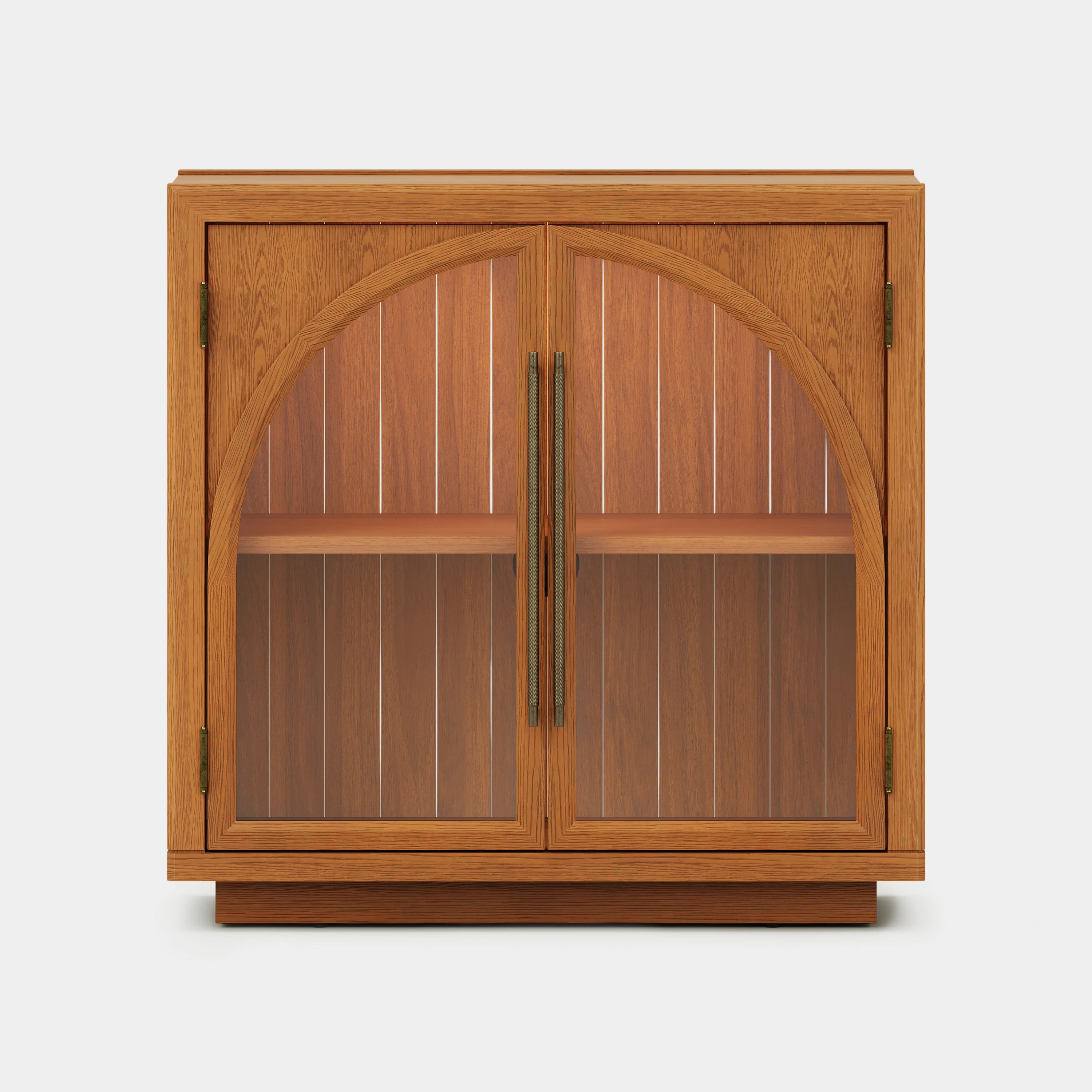 Alvar Arched 157,5″ Modulare Medienkonsole aus Eiche (5er-Set)