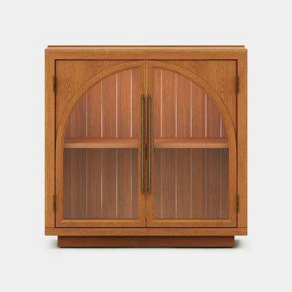 Alvar Arched 157,5″ Modulare Medienkonsole aus Eiche (5er-Set)