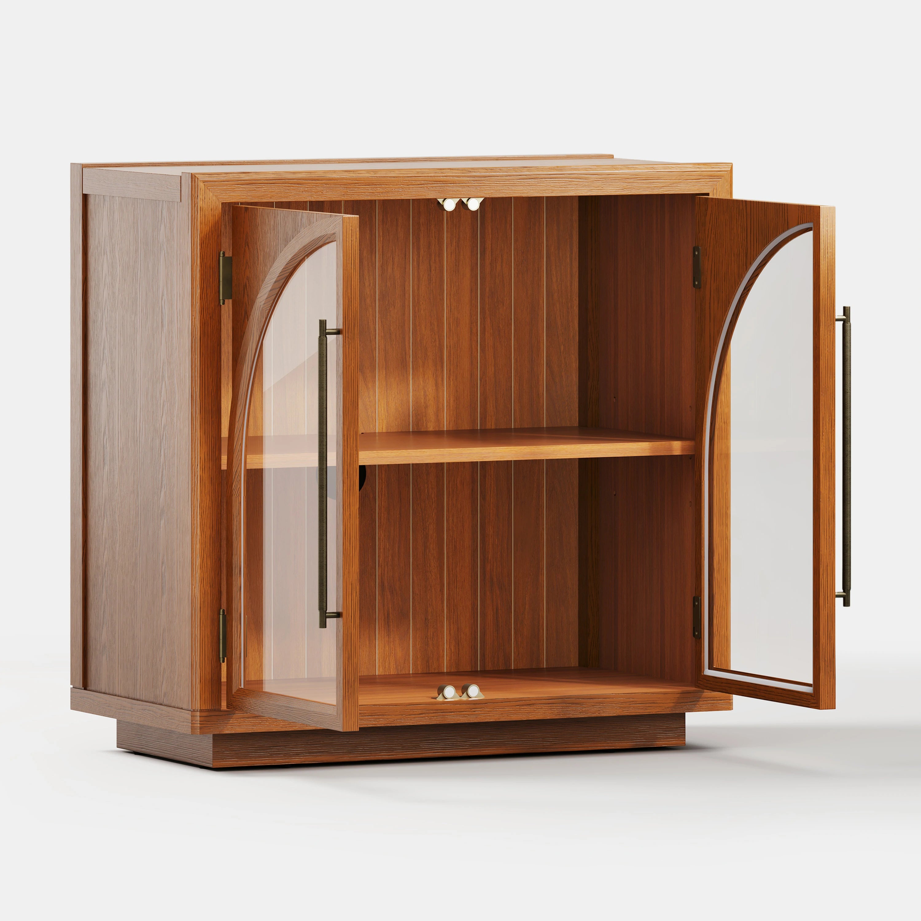 Alvar gewölbter 31,5-Zoll-Lagerschrank aus Eiche