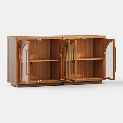 Alvar Arched 63″ Medienkonsole aus Eiche (2er-Set)