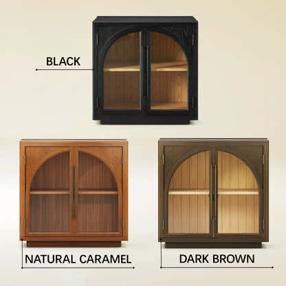 Alvar Arched 126″ Oak Media Console(Set of 4)