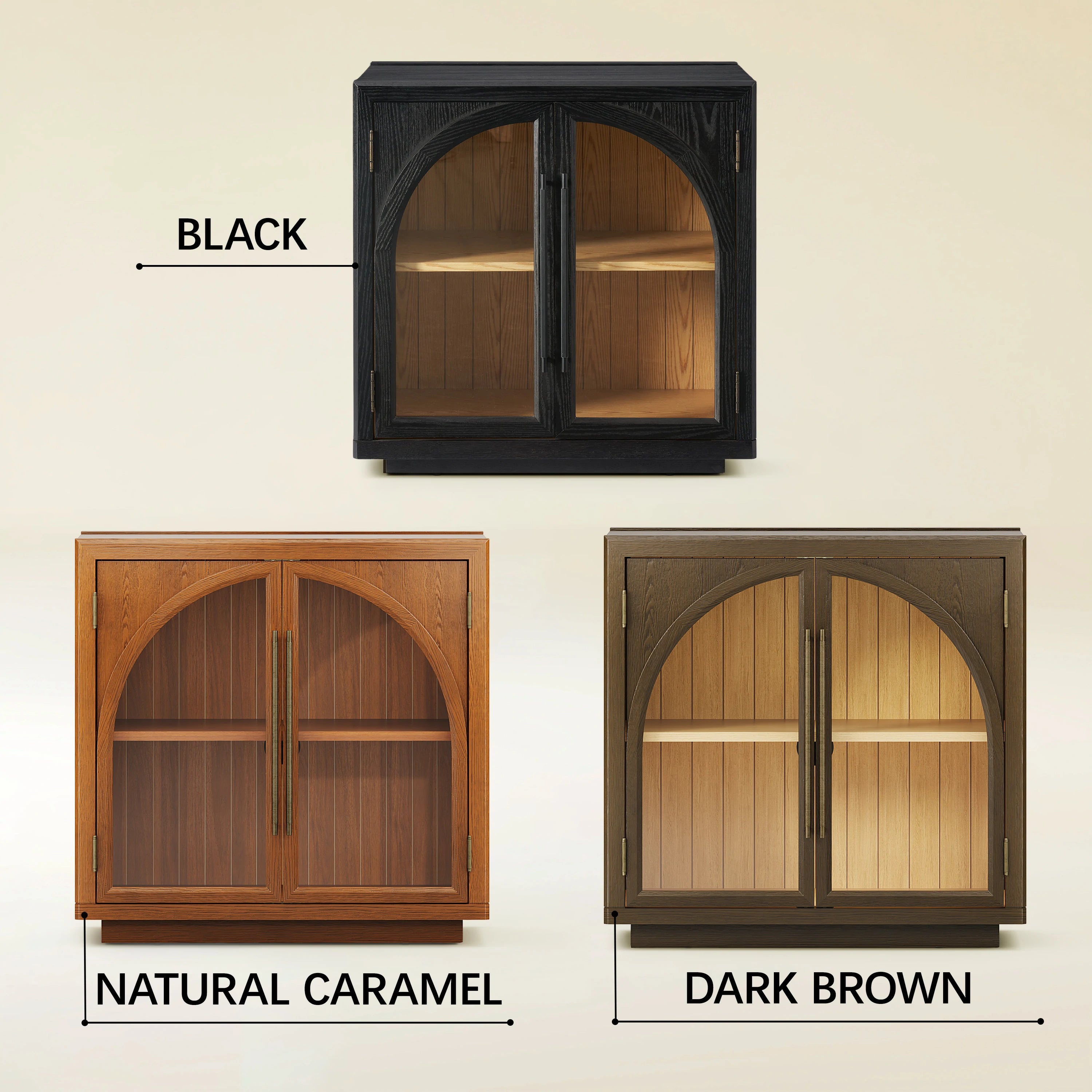 Alvar Arched 63″ Medienkonsole aus Eiche (2er-Set)