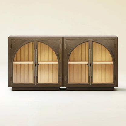 Alvar Arched 63″ Medienkonsole aus Eiche (2er-Set)