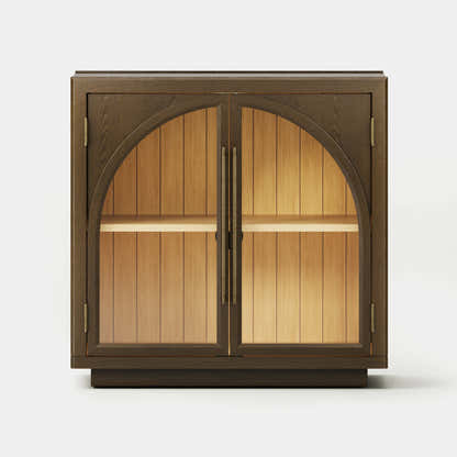 Alvar Arched 63″ Oak Media Console(Set of 2)