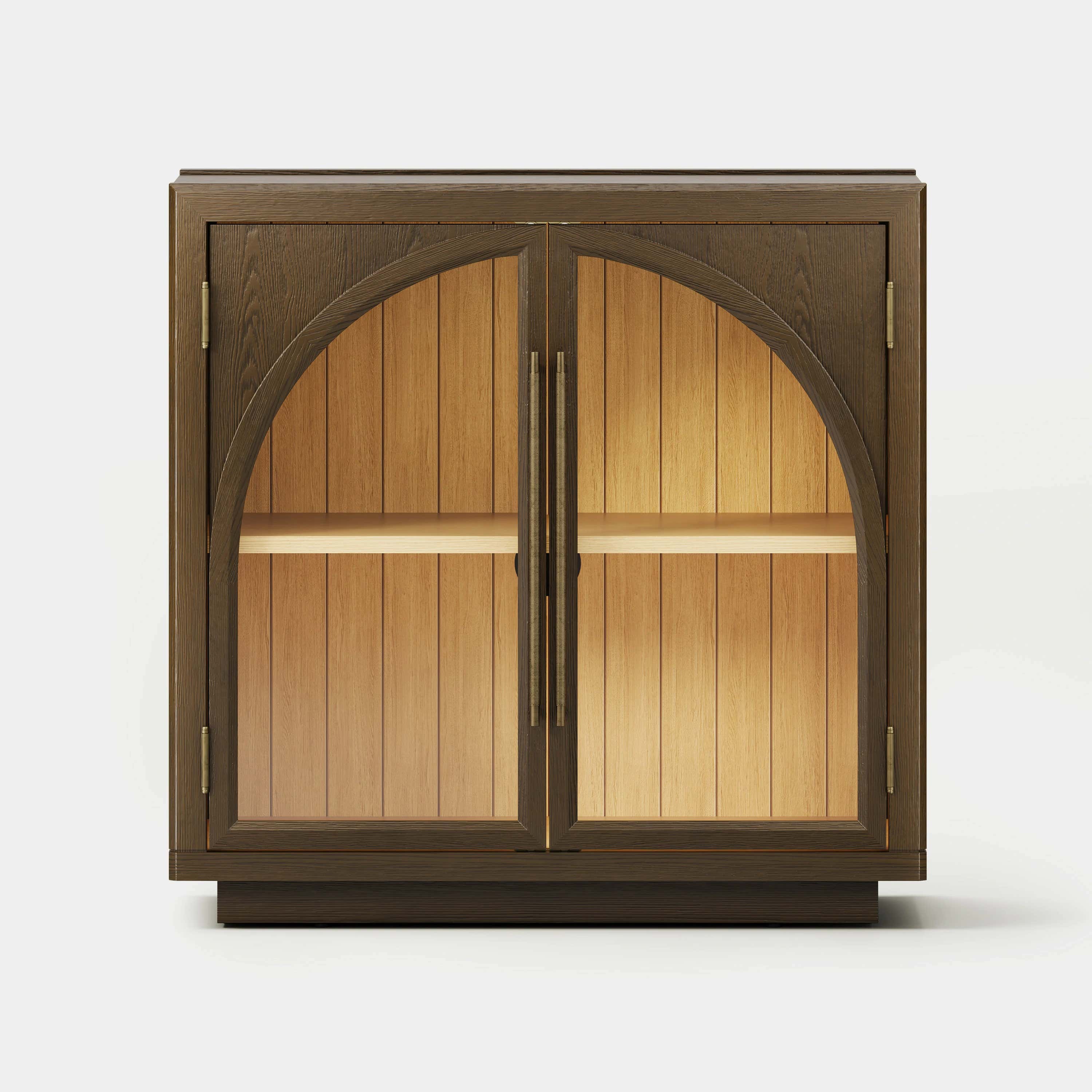 Alvar gewölbte 94,5-Zoll-Medienkonsole aus Eiche (3er-Set)