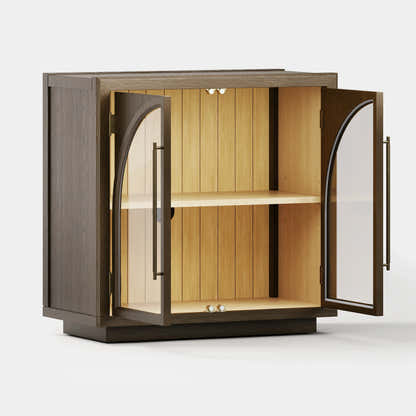 Alvar gewölbter 31,5-Zoll-Lagerschrank aus Eiche