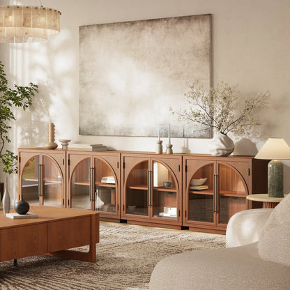 Alvar Arched 63″ Medienkonsole aus Eiche (2er-Set)