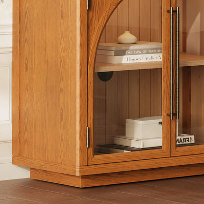 Alvar Arched 126″ Modulare Medienkonsole aus Eiche (4er-Set)