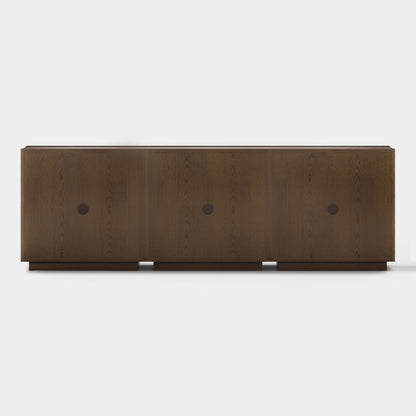 Alvar Arched 94,5″ Modulare Medienkonsole aus Eiche (3er-Set)