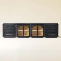 Alvar Arched 126″ Modulare Medienkonsole aus Eiche (4er-Set)