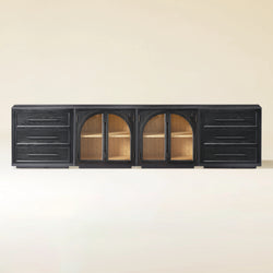 Alvar Arched 126″ Modulare Medienkonsole aus Eiche (4er-Set)