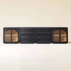 Alvar Arched 128″ Modulare Medienkonsole aus Eiche (4er-Set)