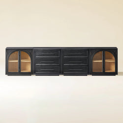 Alvar Arched 128″ Modulare Medienkonsole aus Eiche (4er-Set)