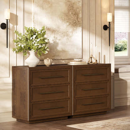 Alvar 63″ Eichenkommode mit 6 Schubladen (2er-Set)