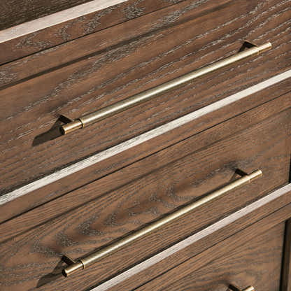 Alvar 126″ Eichenkommode mit 12 Schubladen (4er-Set)