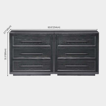 Alvar 63″ Eichenkommode mit 6 Schubladen (2er-Set)