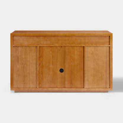 Alvar Sideboard aus gewölbtem Glas aus Eiche, 160 cm breit
