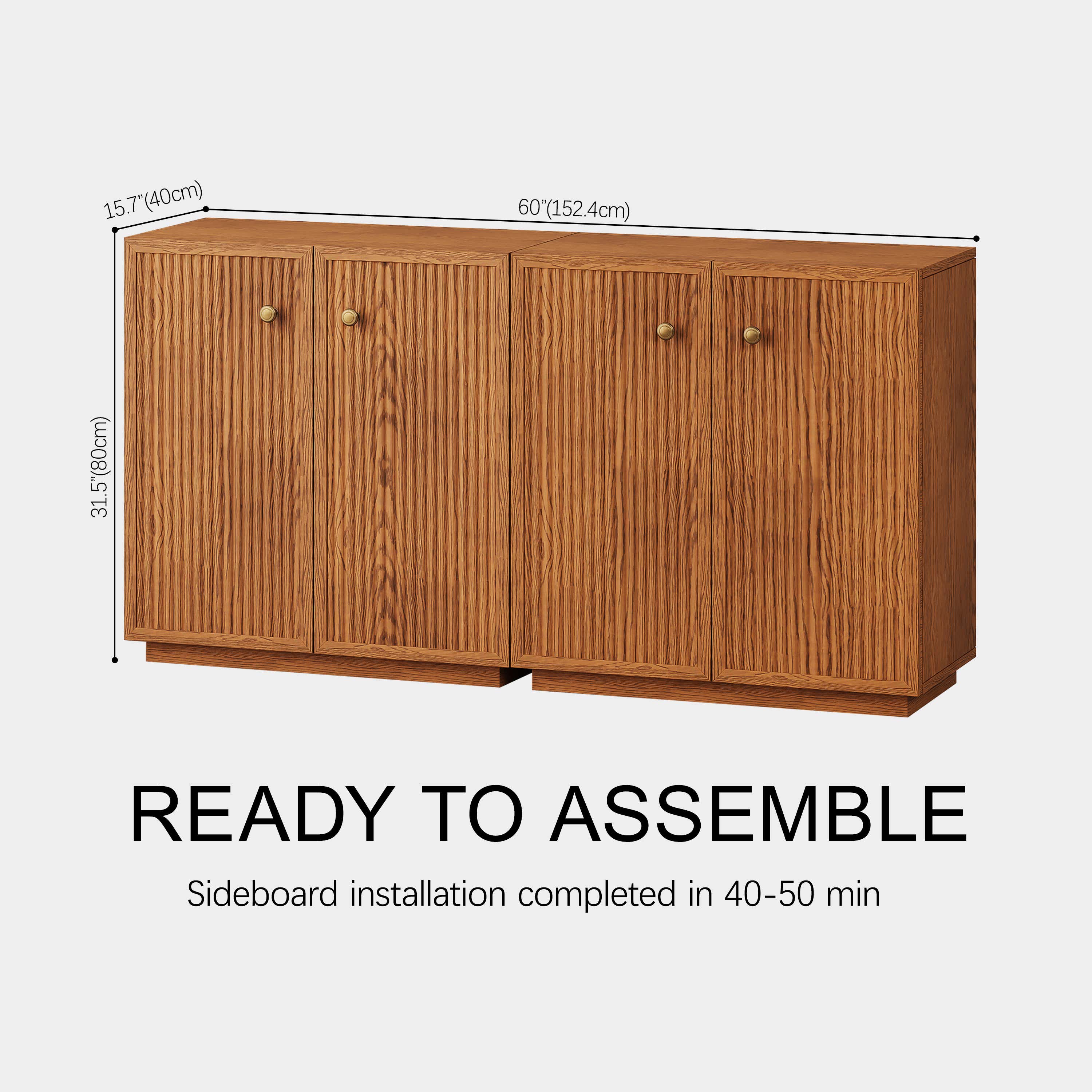 Avery Oak Console 60"W (Set of 2)