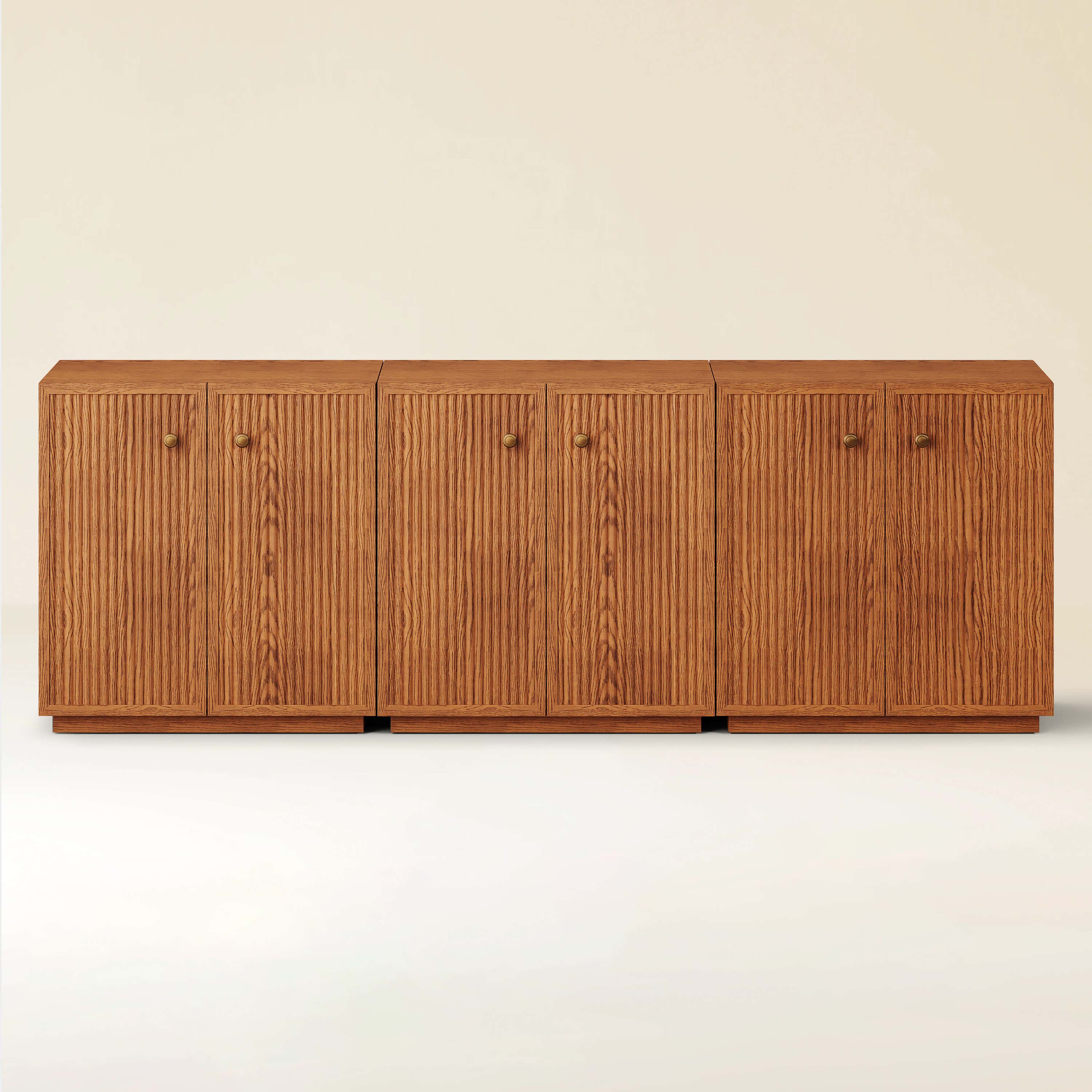 Avery Oak Modular Media Console 90"W(Set of 3)