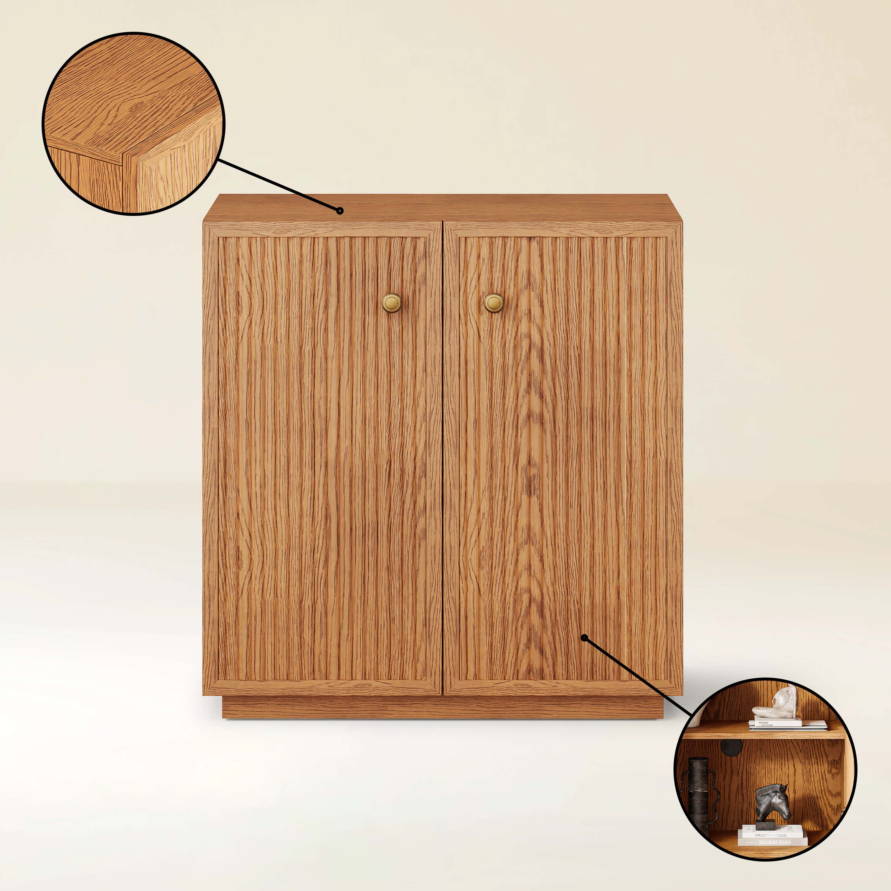 Avery Oak Sideboard 90"W(Set of 3)