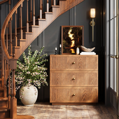 Avery Oak 3-Drawer Chest 30"W