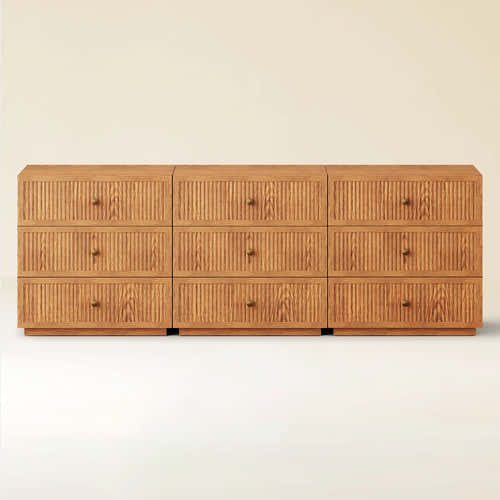 Avery Oak Drawer 90"W(Set of 3)