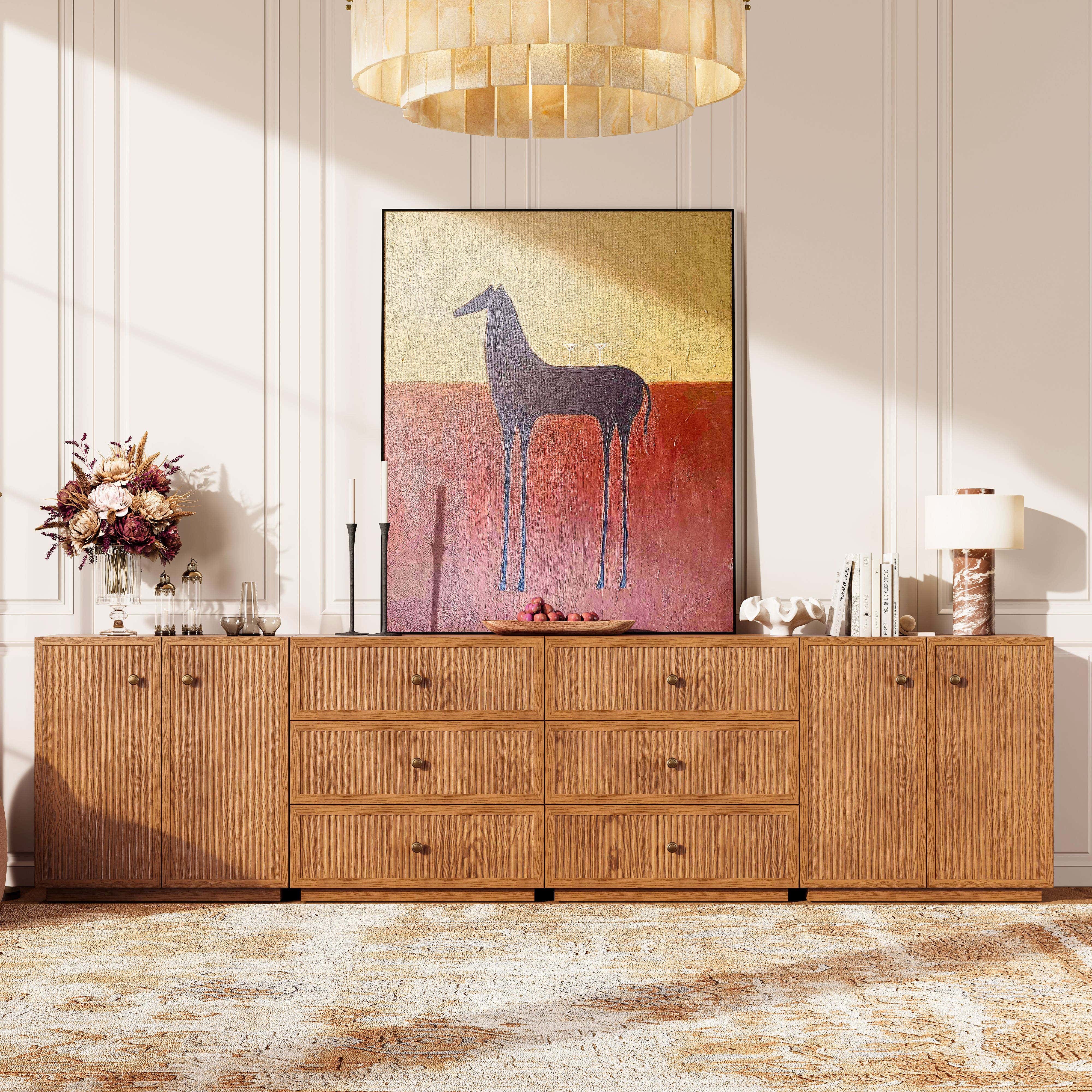 Avery Oak Modular Sideboard 120"W