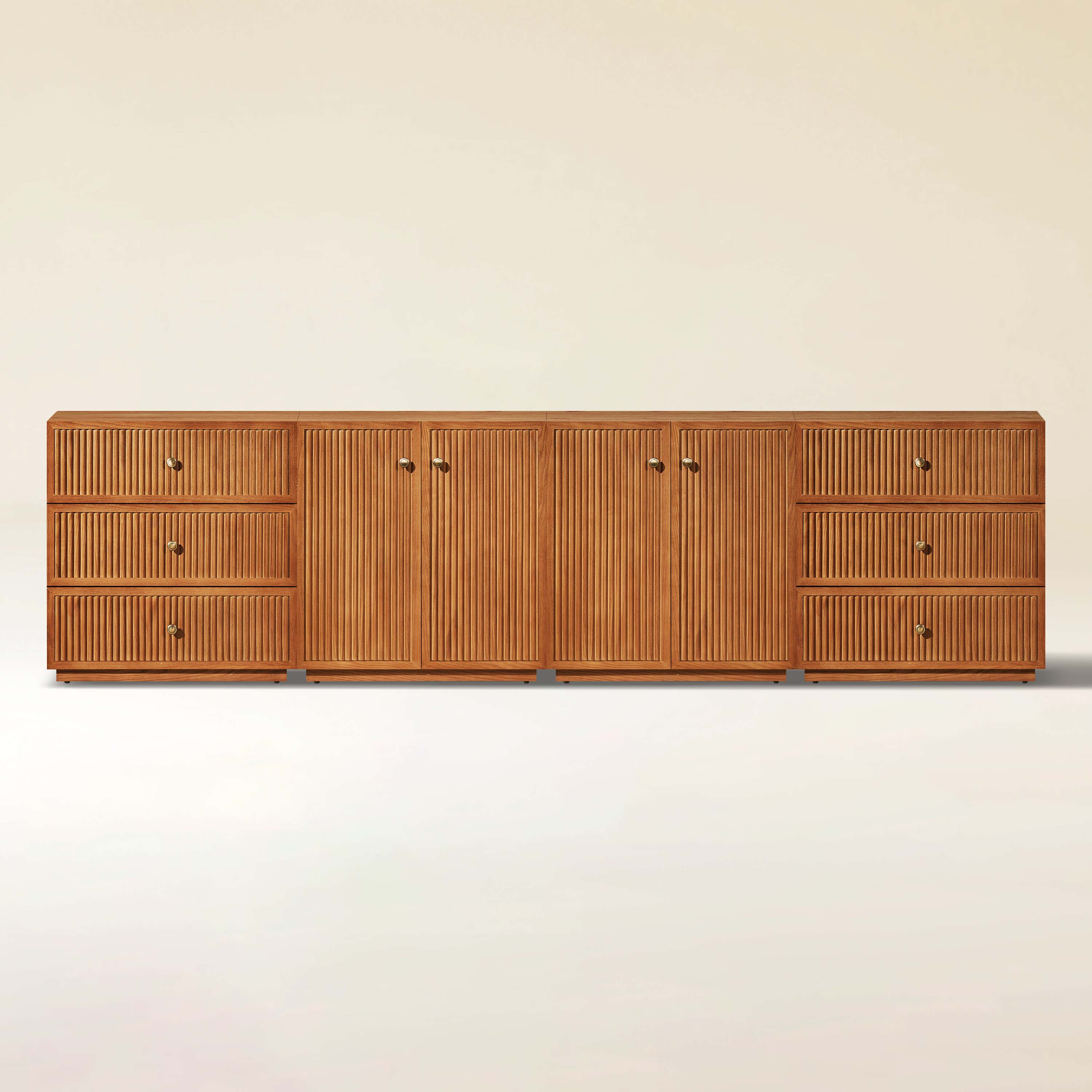 Avery Oak Modular Media Console 120"W