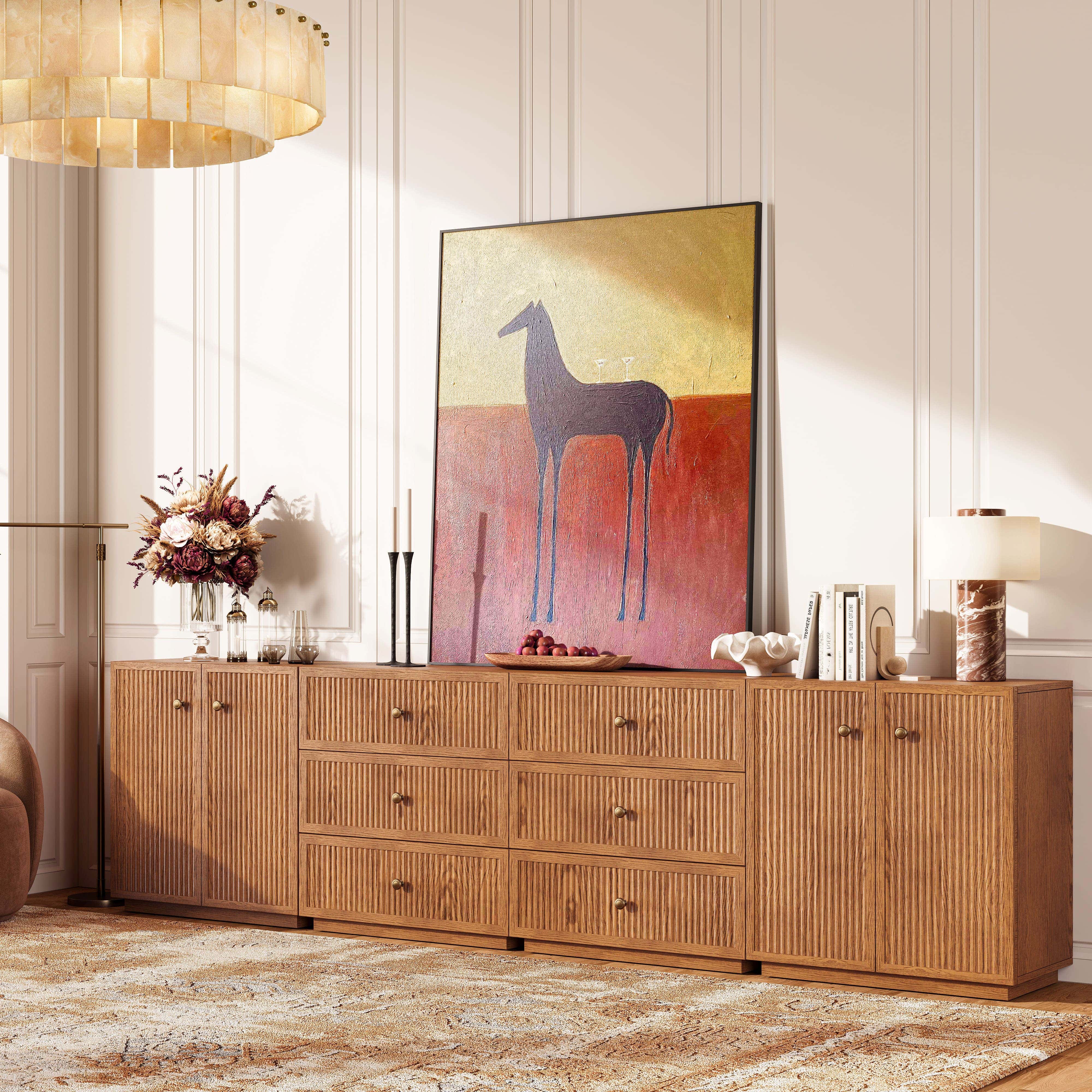 Avery Oak Modular Sideboard 120"W