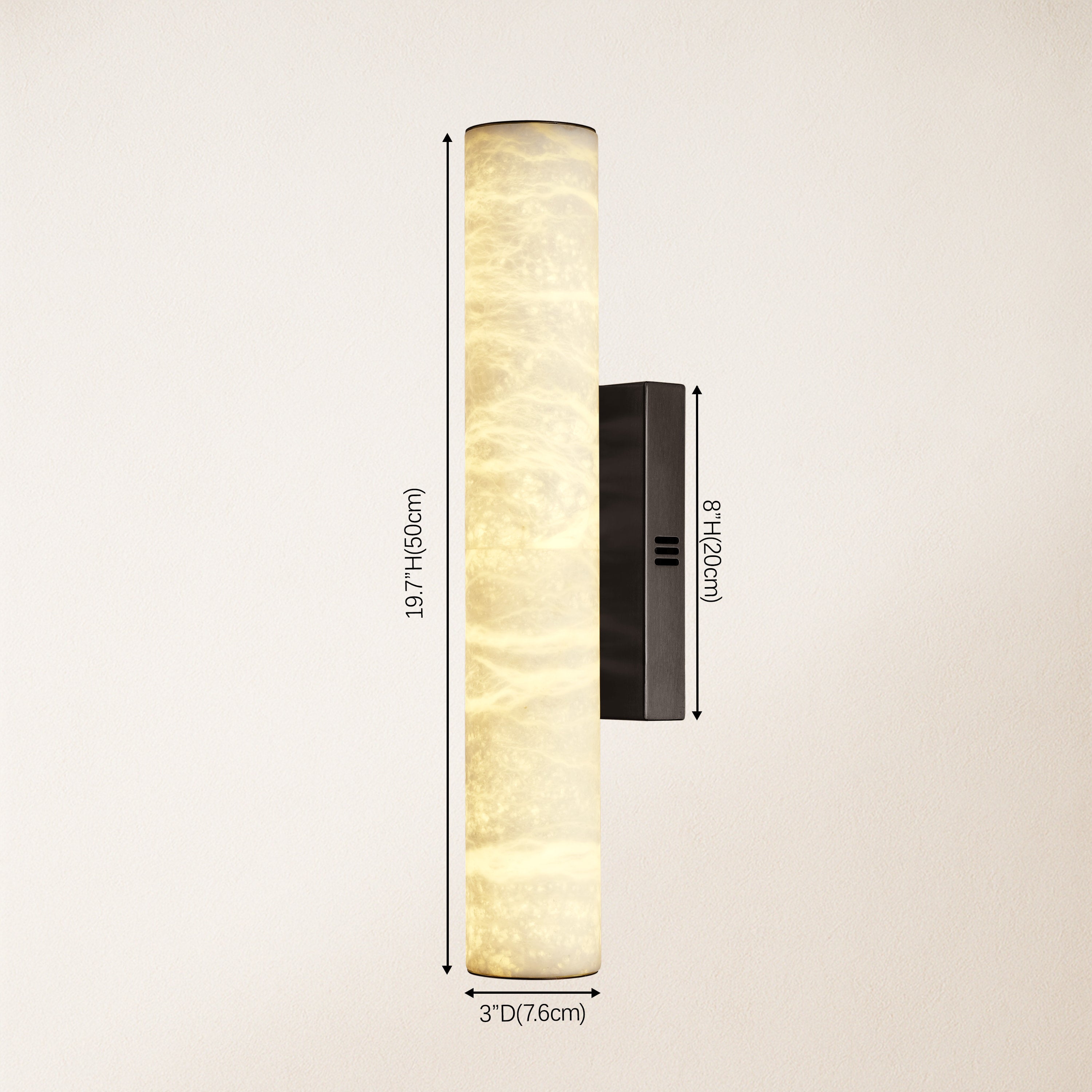 Sylvia Palladian Alabaster Wandleuchte 20"H