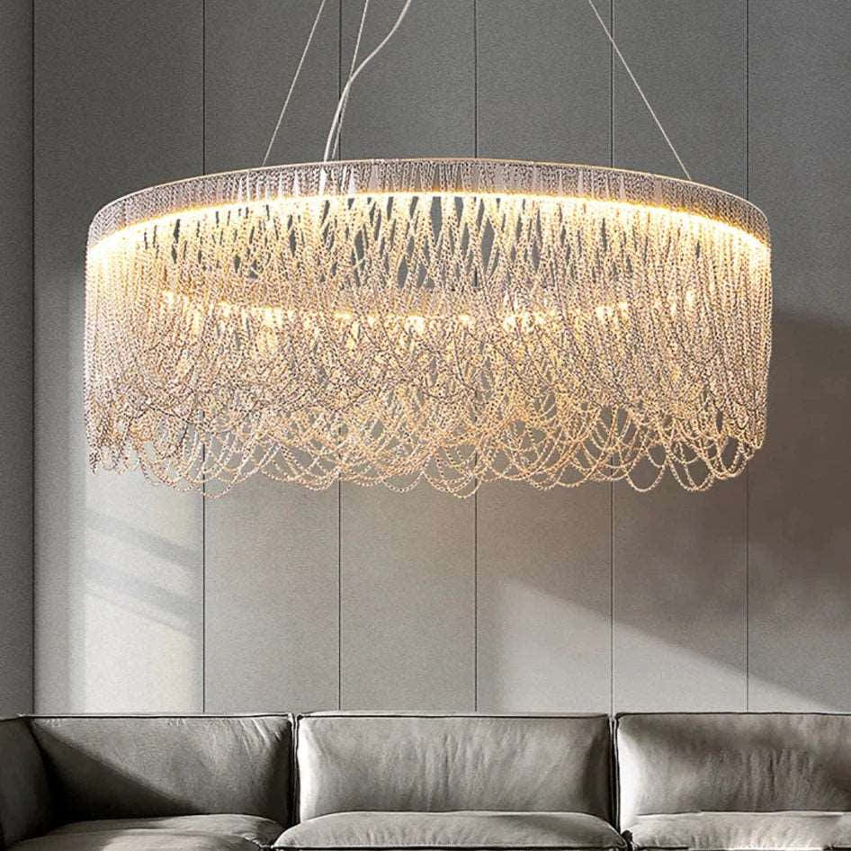 Teresa Cadena Tassel Modern Ring Chandelier