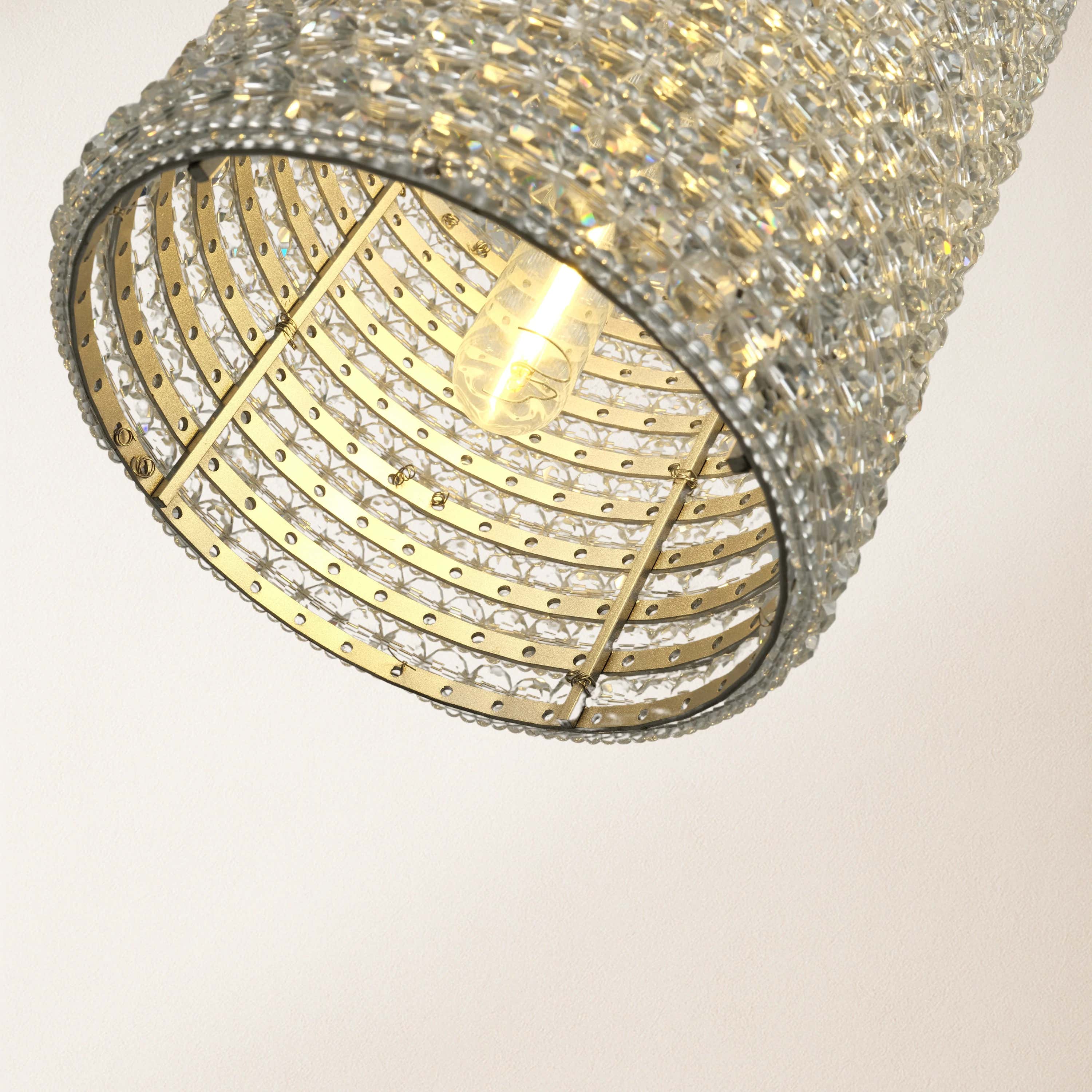 Stellar Beads Pendant Lights Smoke Clear 12"#Finish_Clear