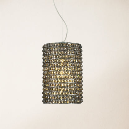 Stellar Beads Pendelleuchten, rauchfarben, klar, 30,5 cm