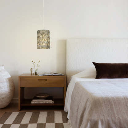 Stellar Beads Pendant Lights Smoke Clear 12"#Finish_Grep