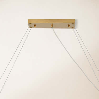 Ovaler Kronleuchter Stellara mit Kristallstreifen, 132 cm