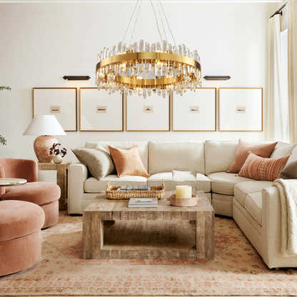 Stellara Crystal Strip Round Chandelier 32"D