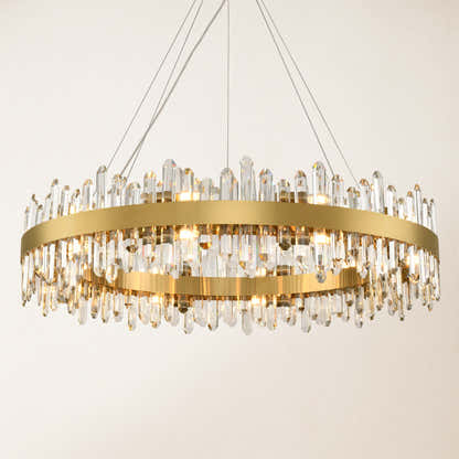 Stellara Crystal Strip Round Chandelier 40"D