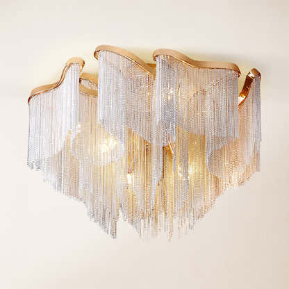 Teresa Cadena Chain Tassel Flush Mount 31"W