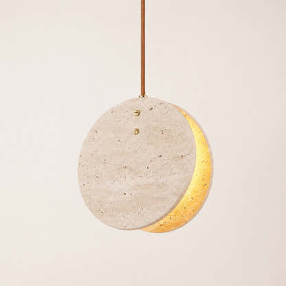 Xaloria Travertine Disc Pendant Light