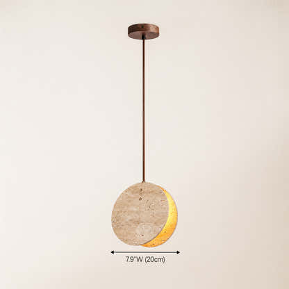 Xaloria Travertine Disc Pendant Light