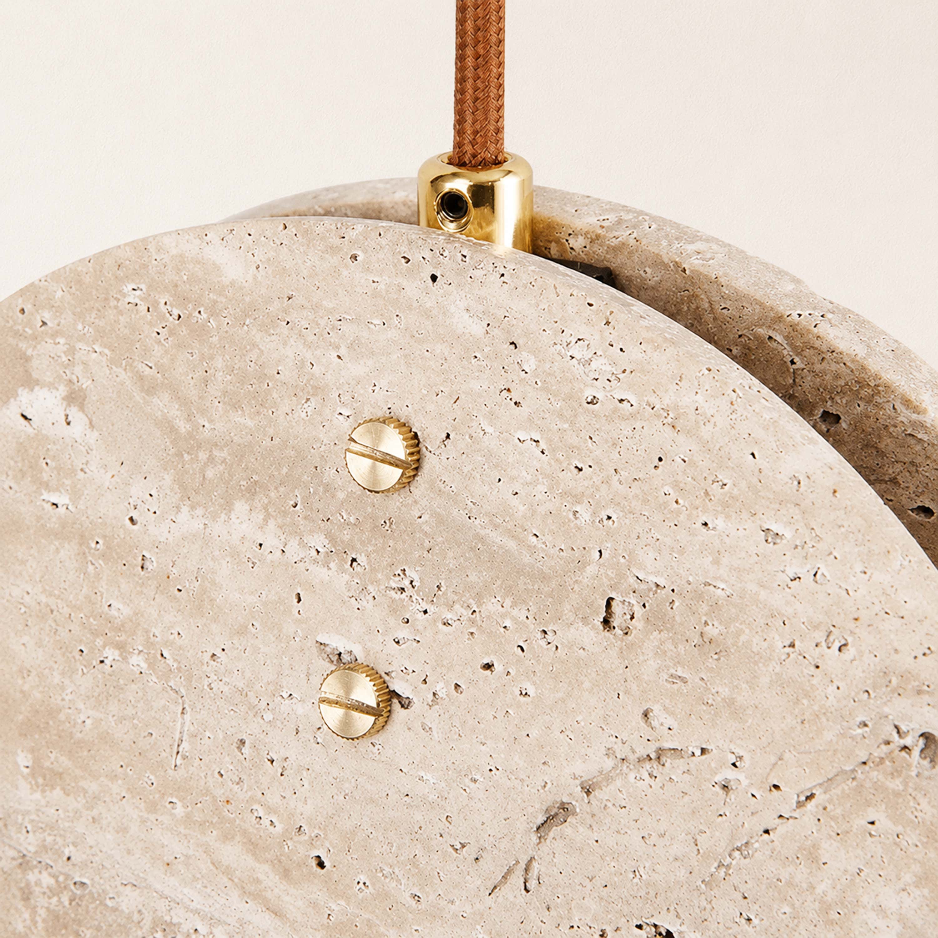 Xaloria Travertine Disc Pendant Light