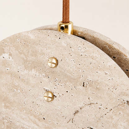 Xaloria Travertine Disc Pendant Light