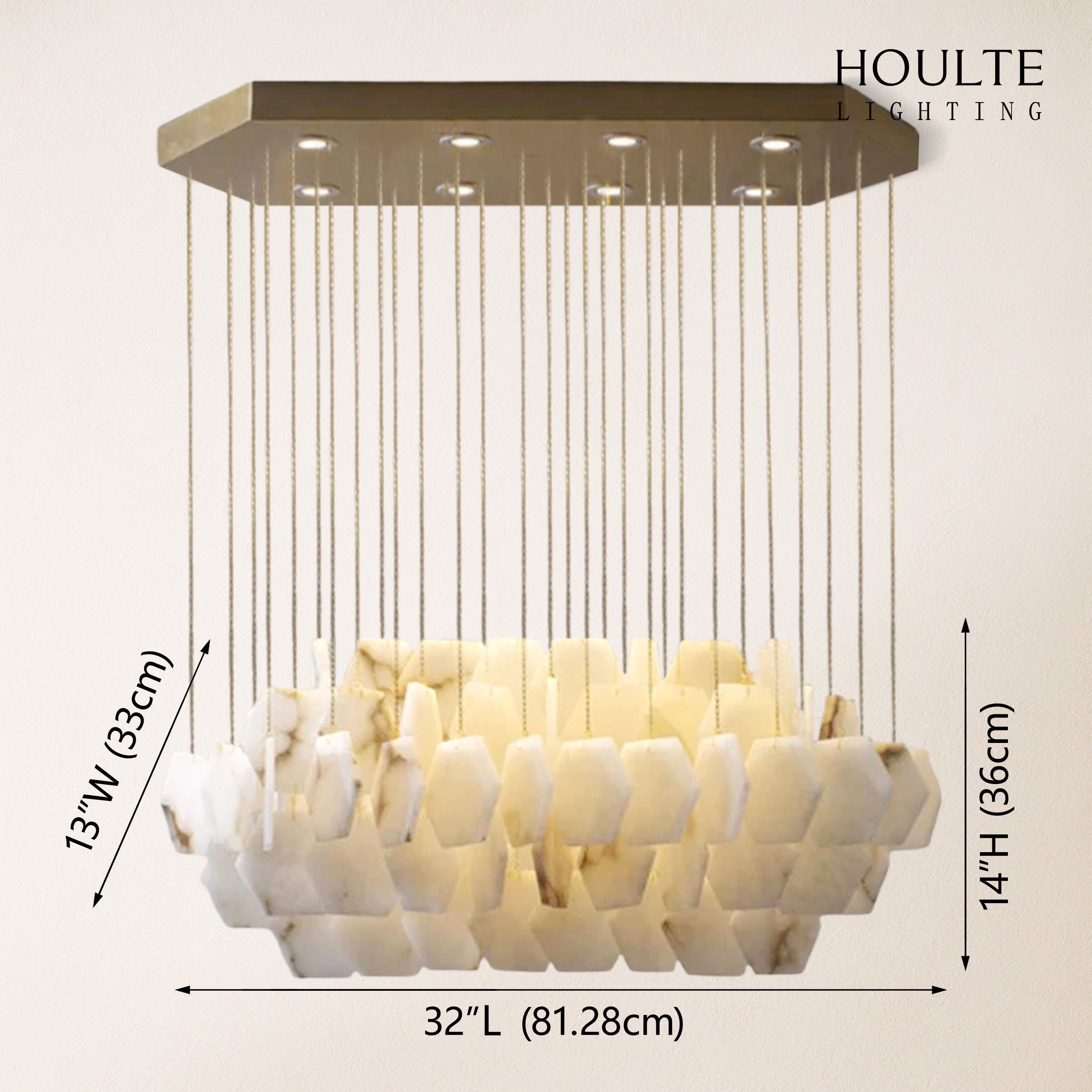 Talan Natural Alabaster Modern Chandelier
