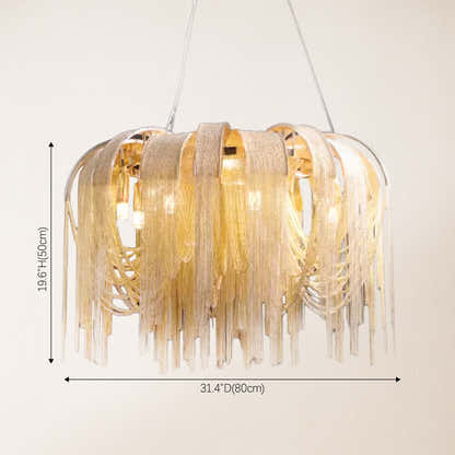Teresa  Cadena Chain Tassel Modern Chandelier 31" D