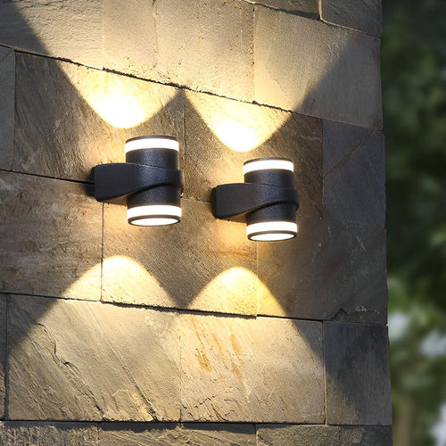 Round Up und Dawn Light LED wasserdichte schwarze Außenwandfluter